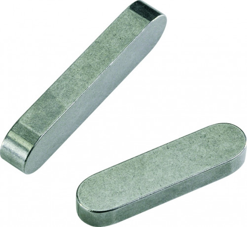 Chiave parallela con estremità tonde DIN 6885 A 8mm X 28mm X 12mm acciaio C45K