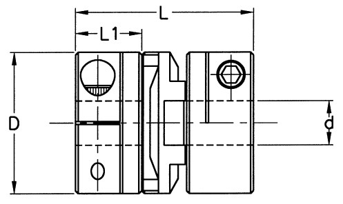Attacco a disco intercambiabile 6 x 25,4 in alluminio