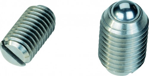 Posizionatori a molla con molla scanalata da 3 mm, acciaio inox A2