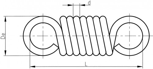 Molla di tensione in acciaio inox 820325