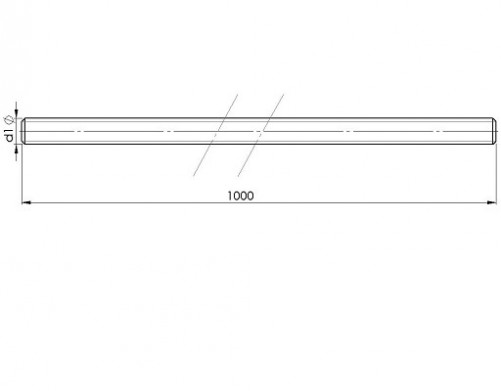 Asta filettata DIN 976 M6 X 1,00 X1000mm ottone