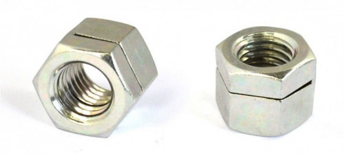 Dado esagonale autobloccante in metallo con scanalatura H130 NFE 25411 M12 X 1,75 cl.8 zinco Ecotri® + corrosil 480hBS